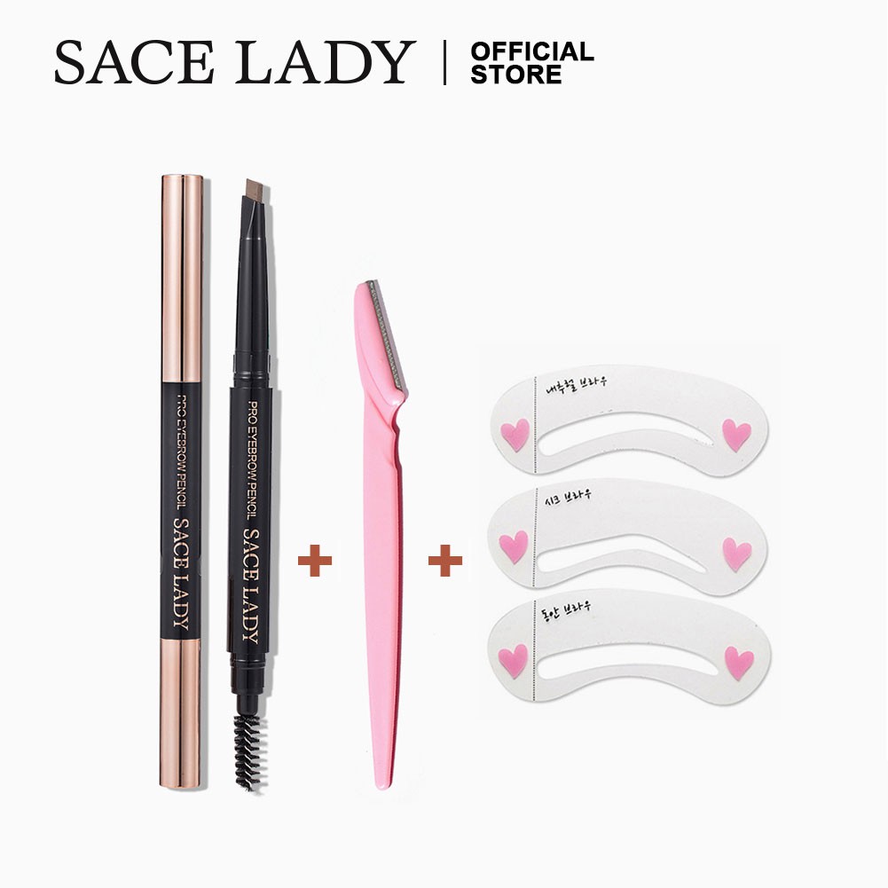 Set 3 Món Chì Kẻ Mày / Dao Cạo Mày / Khuôn Kẻ Mày Sace Lady 0.33g/0.01oz Tiện Dụng | BigBuy360 - bigbuy360.vn