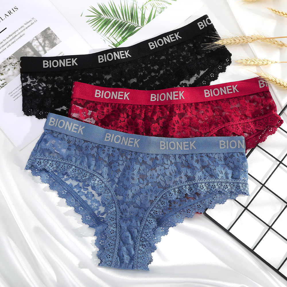 Quần lót Levao phối ren lưng thấp quyến rũ cho nữ