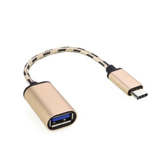 OTG Gold USB 3.1 Type-C To USB OTG Cable Data Sync For Mobilephone 