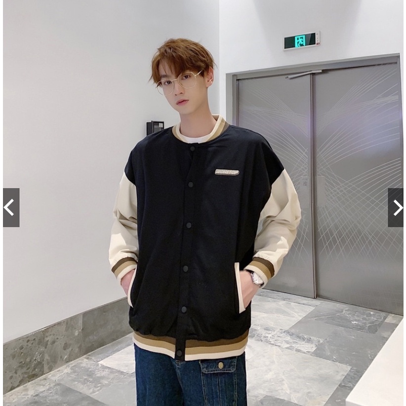 Áo Bomber Nam Nữ Unisex DAFTRUNK -MonlyShop785- Áo Khoác Bóng Chày Ulzzang - Chất Kaki Cúc Bấm - Trẻ Trung Năng Động