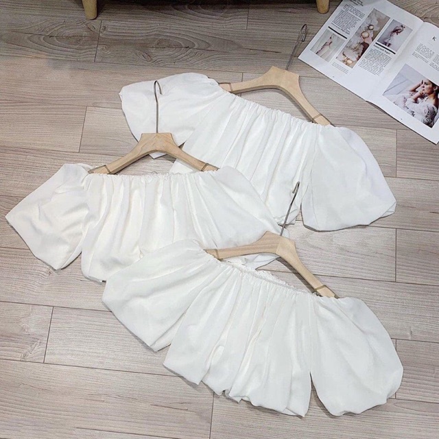 Áo crotop trắng