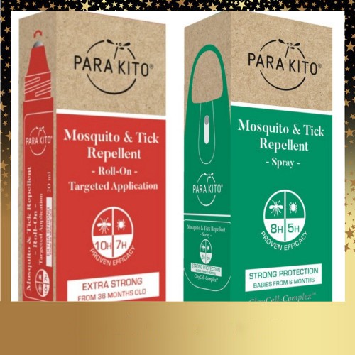 Chai Xịt Chống Muỗi Và Gel Lăn Trị Muỗi Đốt PARAKITO Pháp (20ml & 75ml)