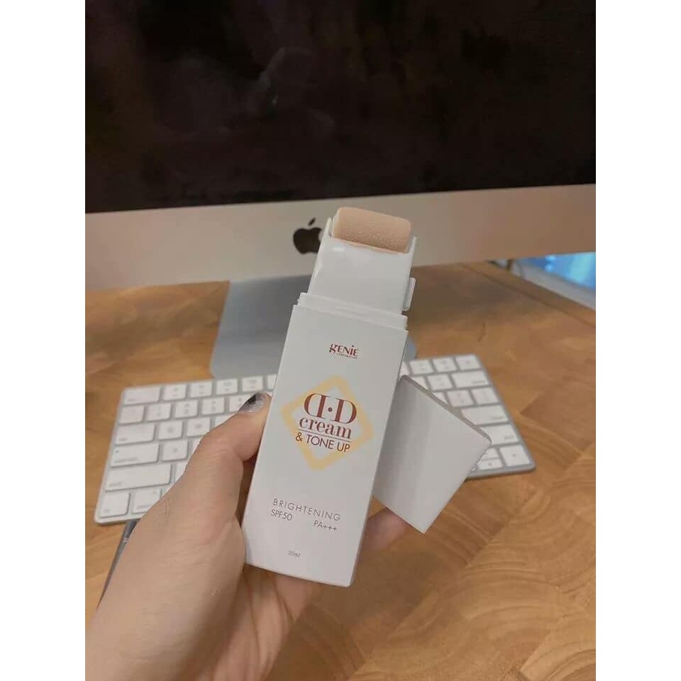 KEM NỀN CHỐNG NẮNG - DƯỠNG TRẮNG DA DD CREAM TONE UP BRIGHTENING SPF50 GENIE MẪU MỚI NHẬP KHẨU CHÍNH HÃNG - 6192