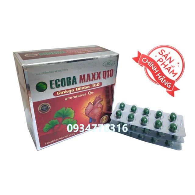 ✅ Ginkgo Biloba 360 - HOẠT HUYẾT DƯỠNG NÃO Ecoba Maxx Q10 VIÊN NANG BỔ NÃO, tăng cường trí nhớ