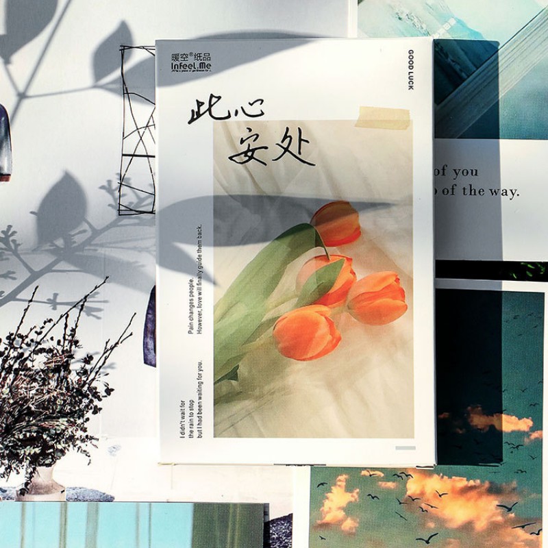 Set postcard phong cách nghệ thuật trang trí bàn học, decor phòng ngủ