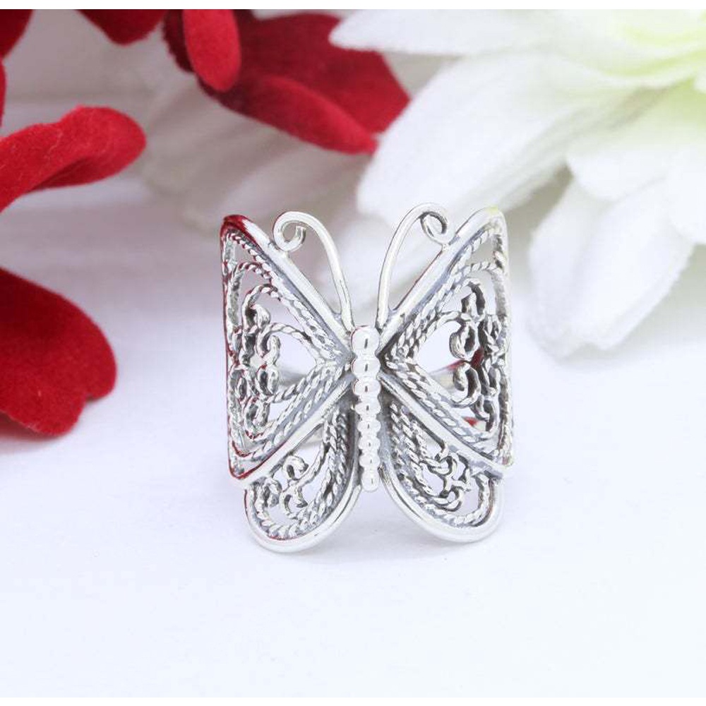 Nhẫn thời trang hình bướm đơn giản có thể điều chỉnh kích cỡ