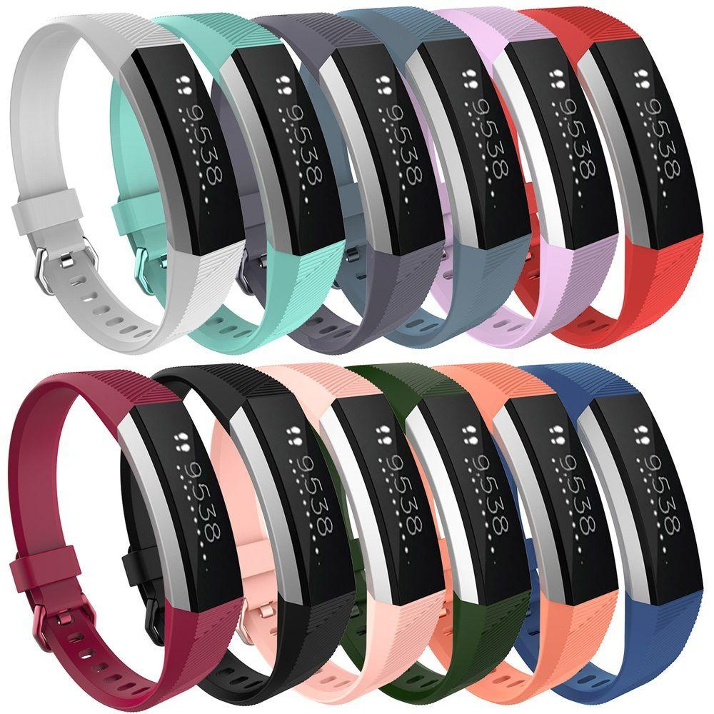 BTLIMER Dây Đeo Thay Thế Chất Liệu Silicon Màu Trơn Cho Fitbit Alta / Alta HR