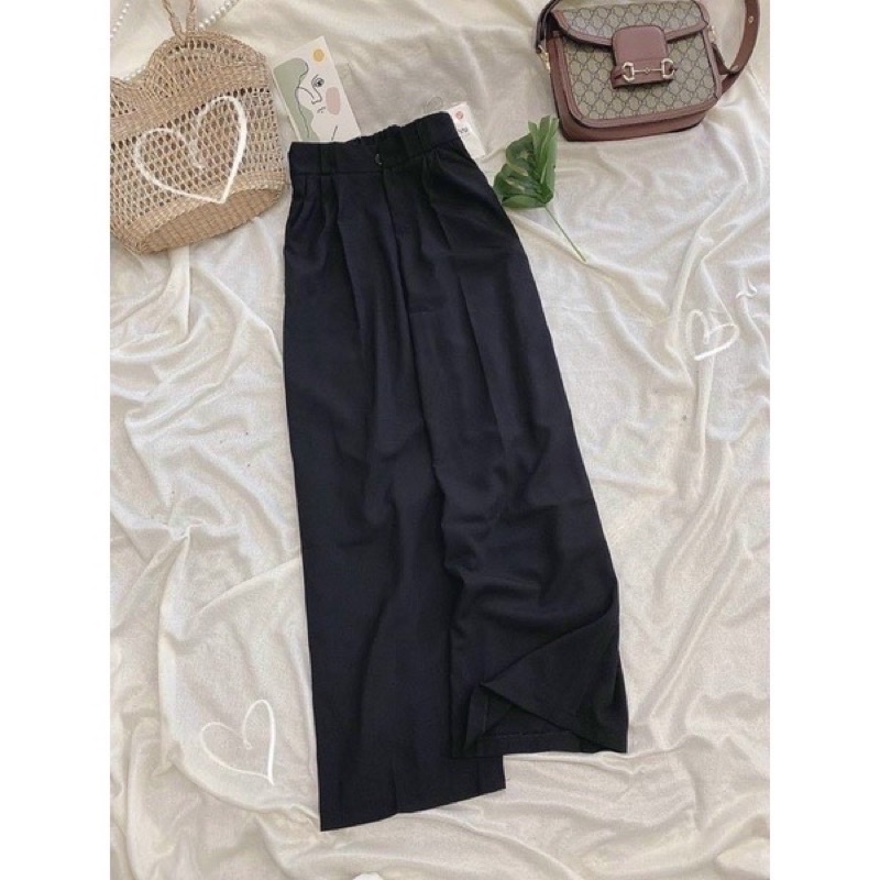 Quần Ống Đứng Culottes Dáng dài 100cm HACk DÁNG/FULL MÀU/ Cạp cao