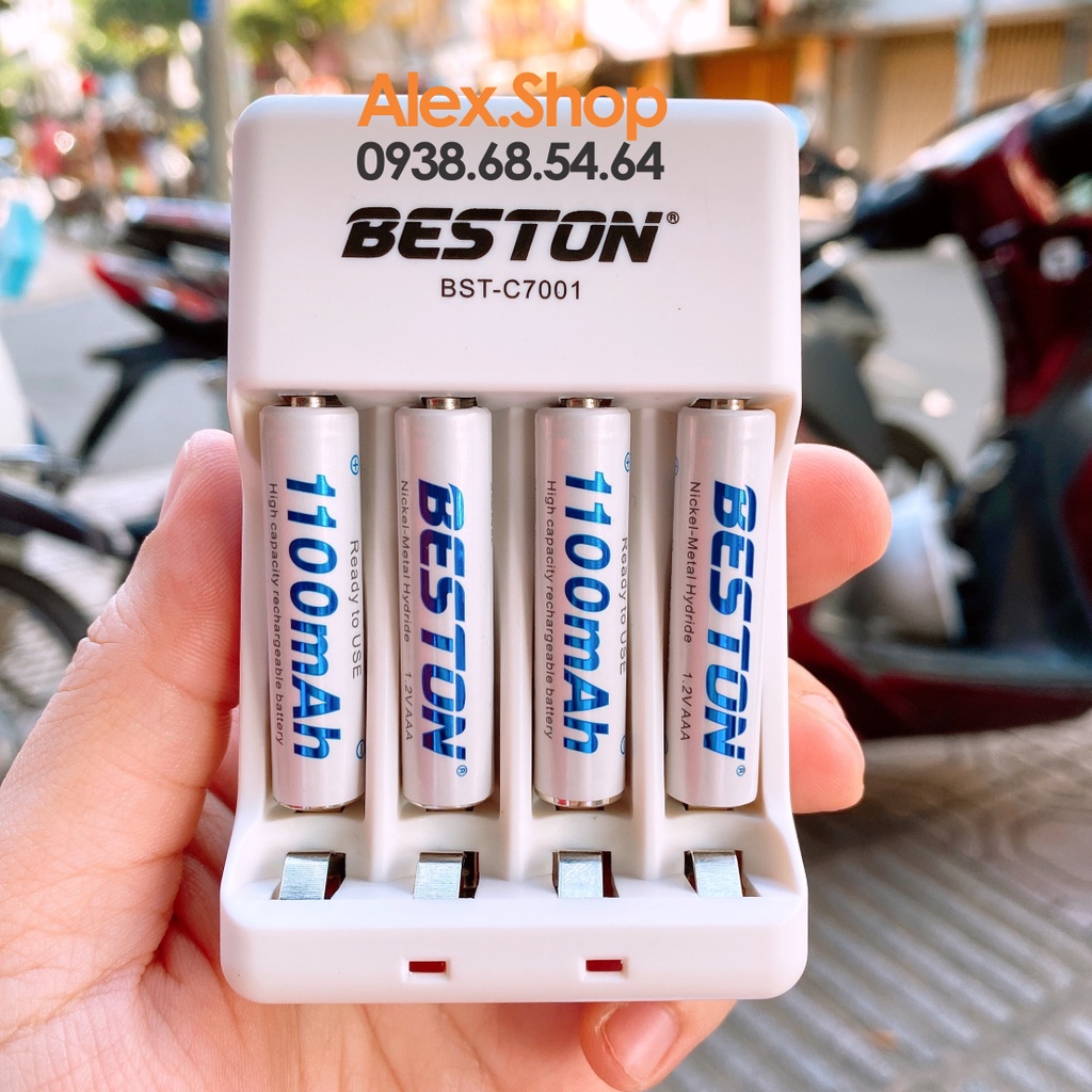 💥Xả Lỗ💥Bộ Pin Sạc BESTON AA/AAA 3300/3000/1200/1300/1100mAh Pin Sạc Hoặc Kèm Sạc