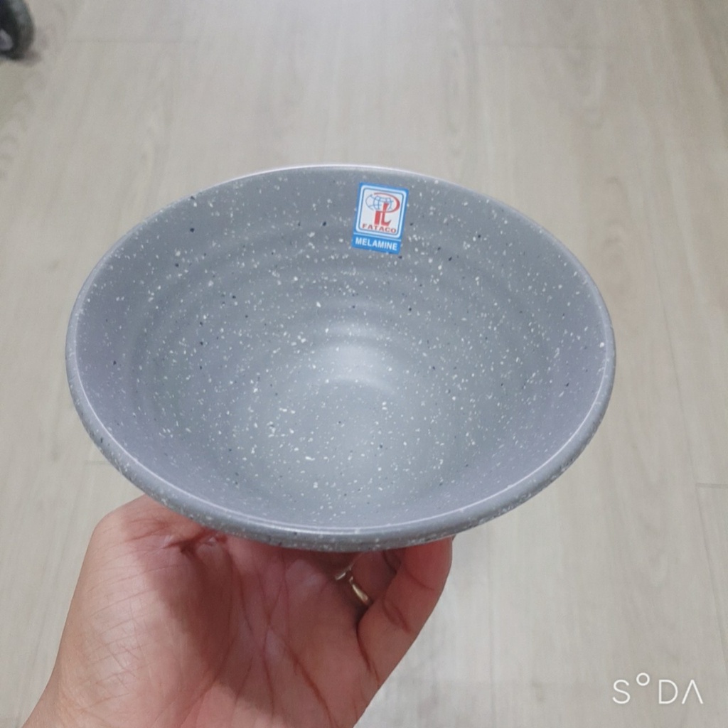 Tô nhựa melamine X16N màu xám Nhám nhà hàng sang trọng - Cao Cấp