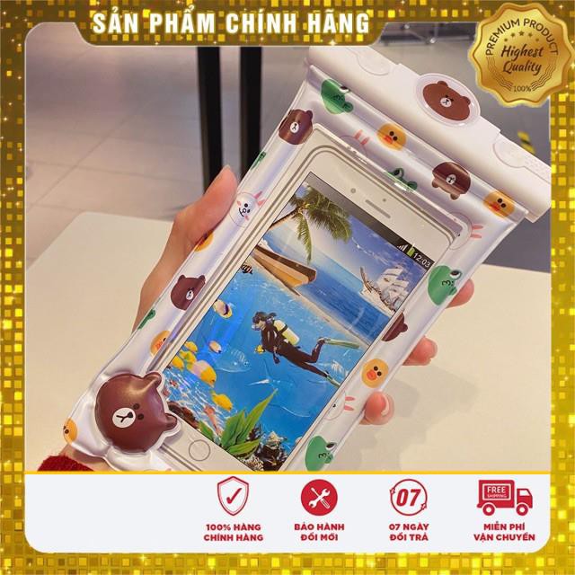 TÚI CHỐNG NƯỚC CUTE CHO ĐIỆN THOẠI CỠ DƯỚI 6.0 INCH IPHONE SAMSUNG...CÓ PHAO CẢM ỨNG