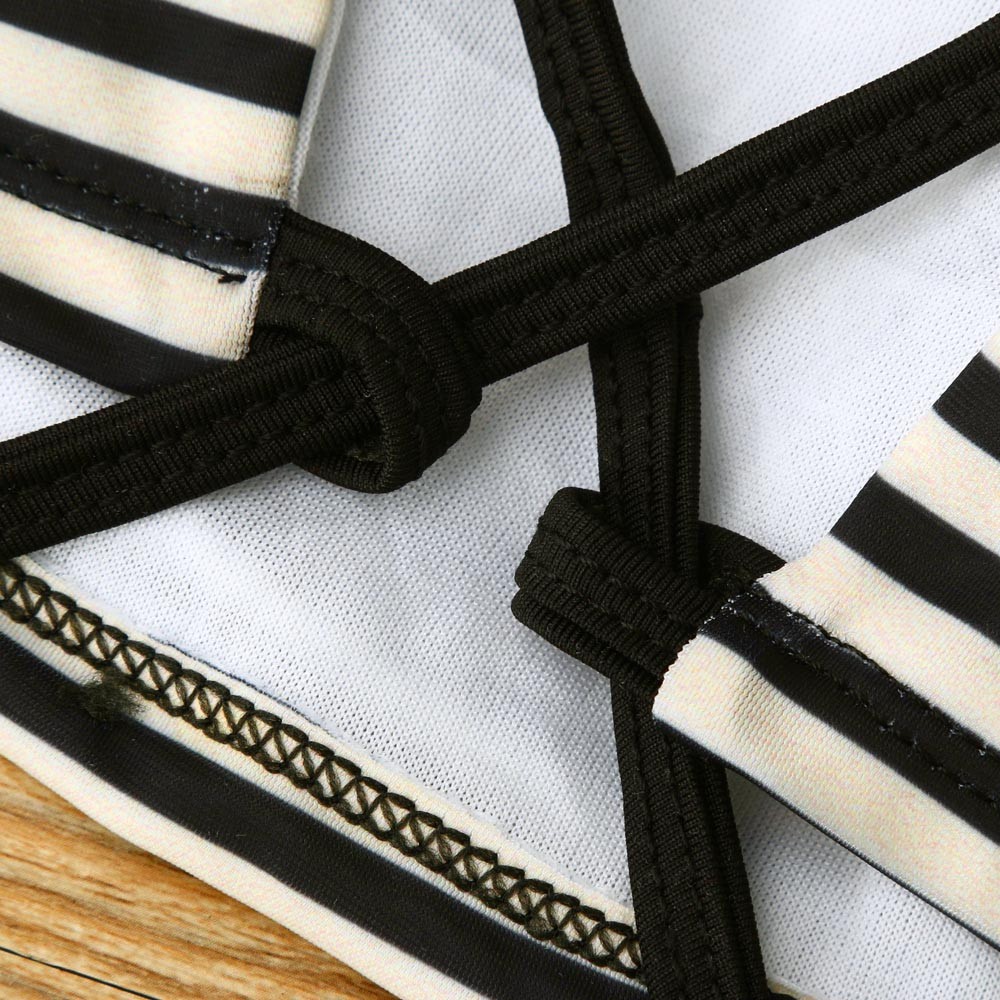 Mitang Striped polka dot swimsuit for women High waist | BigBuy360 - bigbuy360.vn