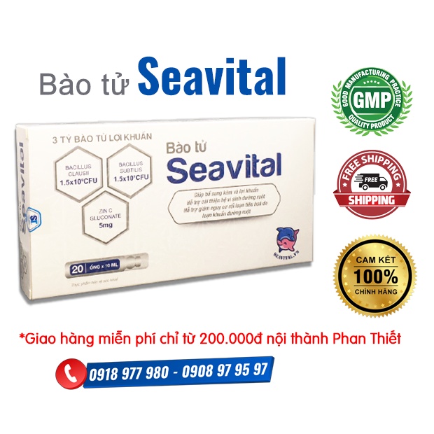 BÀO TỬ SEAVITAL - Cải thiện hệ vi sinh đường ruột, giảm nguy cơ rối loạn tiêu hóa, bổ sung kẽm và lợi khuẩn