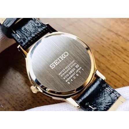 Đồng hồ nữ chính hãng Seiko Solar SUP304  - Máy pin năng lượng ánh sáng - kính cứng - dây da