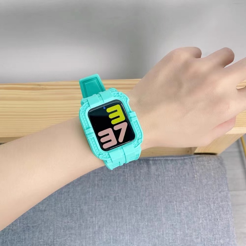 Ốp Bảo Vệ Bằng silicone Dành Cho Đồng Hồ Thông Minh Apple Watch 7 6 SE 5 4 3 iwatch 40mm 44mm 42mm 41mm 45mm 38mm