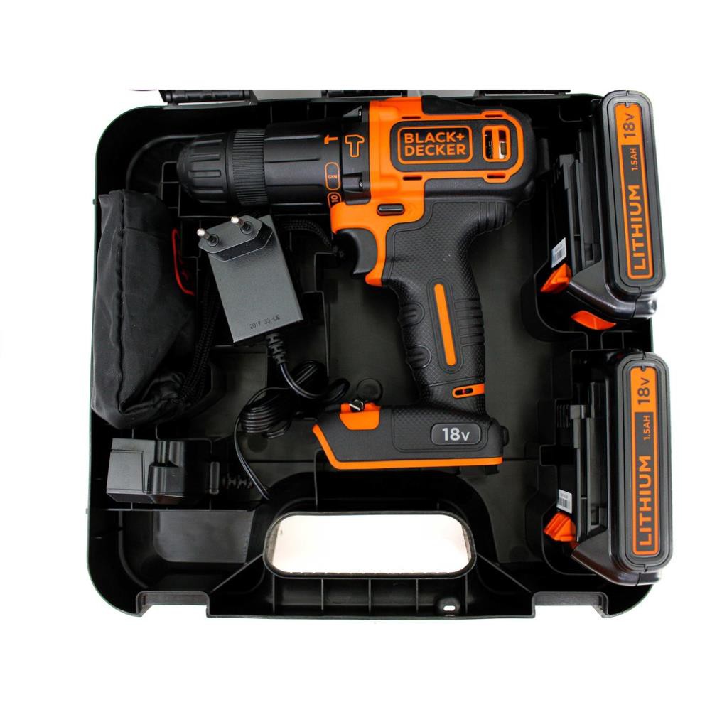 Máy khoan cầm tay 18V Black & Decker BDCHD18K2AC-B1