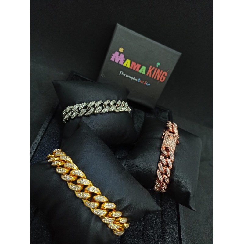 LẮC TAY HIPHOP ĐÍNH ĐÁ VÒNG TAY LẮC TAY NAM CUBAN V1 by Mama King | BigBuy360 - bigbuy360.vn