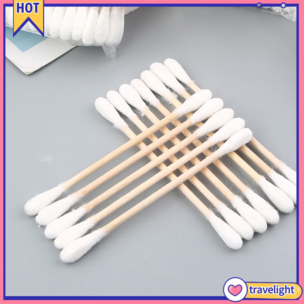 [Hàng mới về] Túi 100 tăm bông thân gỗ đa năng