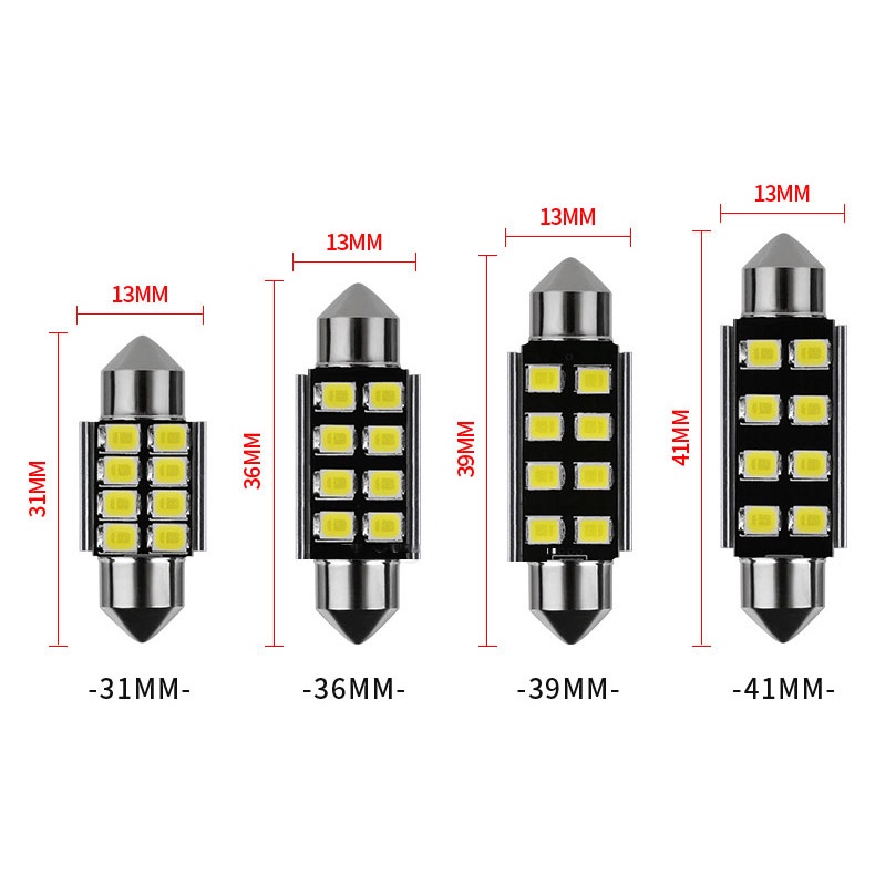 Bóng LED trần, đọc sách, cốp, chip 2835 festoon F2835-8 kích thước 41mm