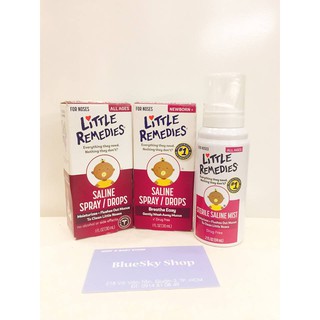 Nước muối sinh lý trị nghẹt mũi cho bé Little Remedies 30ml