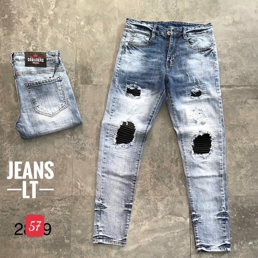 Quần jean nam co giãn 4 chiều, quần bò THÊU dáng ôm chất vải cao cấp CAROLLSTORE MS57