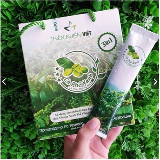 3 hộp  Cafe xanh kháng mỡ Thiên nhiên việt ( họp 10 gói)