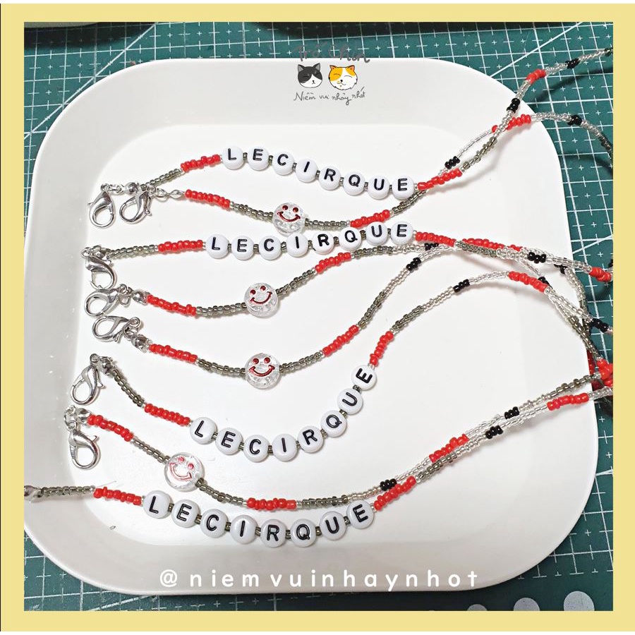 Tổng hợp các dây đeo khẩu trang màu Đỏ (gắn tên riêng custom)
