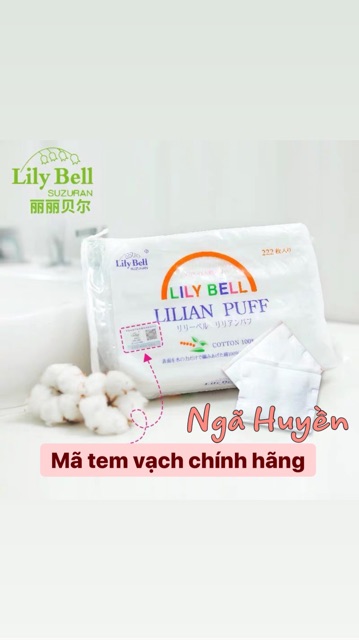 Bông tẩy trang LILY BELL 1 gói 222 miếng( hàng có sẵn) | BigBuy360 - bigbuy360.vn