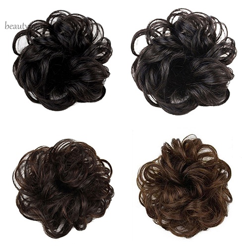 Búi tóc giả xoăn gợn sóng kiểu dáng thời trang cho nữ