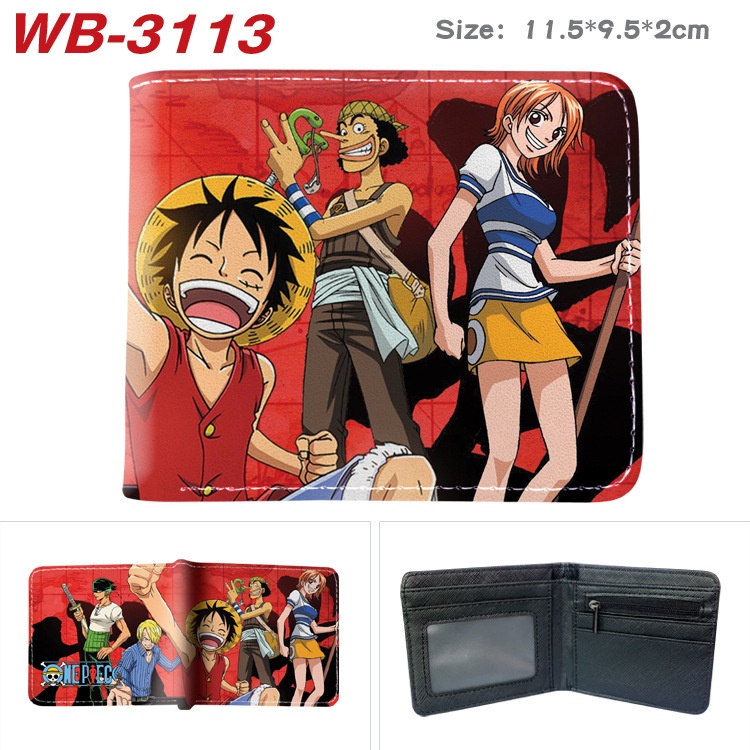 Ví Ngắn Đựng Tiền Xu In Hình Nhân Vật Luffy One Piece Cá Tính