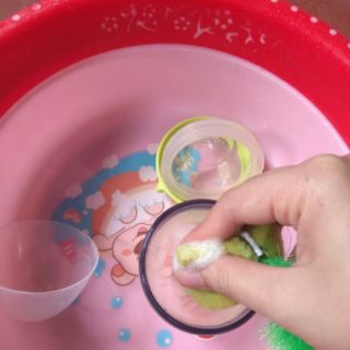 Bình xịt enzym bồ hòn 100ml , cọ bình ti cho bé(tặng kèm bồ kết)