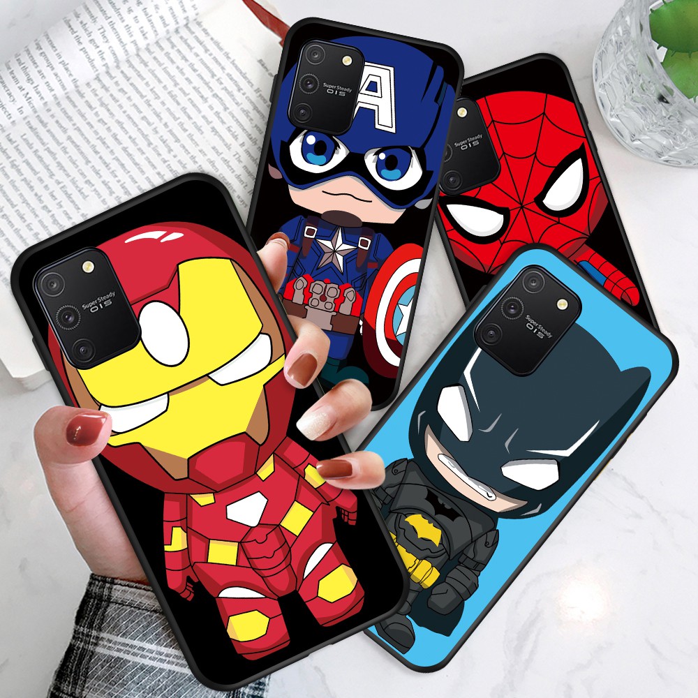 For Samsung Galaxy S6 S9 Plus S8 S7 Edge S8+ S9+ Cartoon Marvel Soft TPU Phone Case Ironman Cover Captain America Phone Cases Batman Spider Man Casing