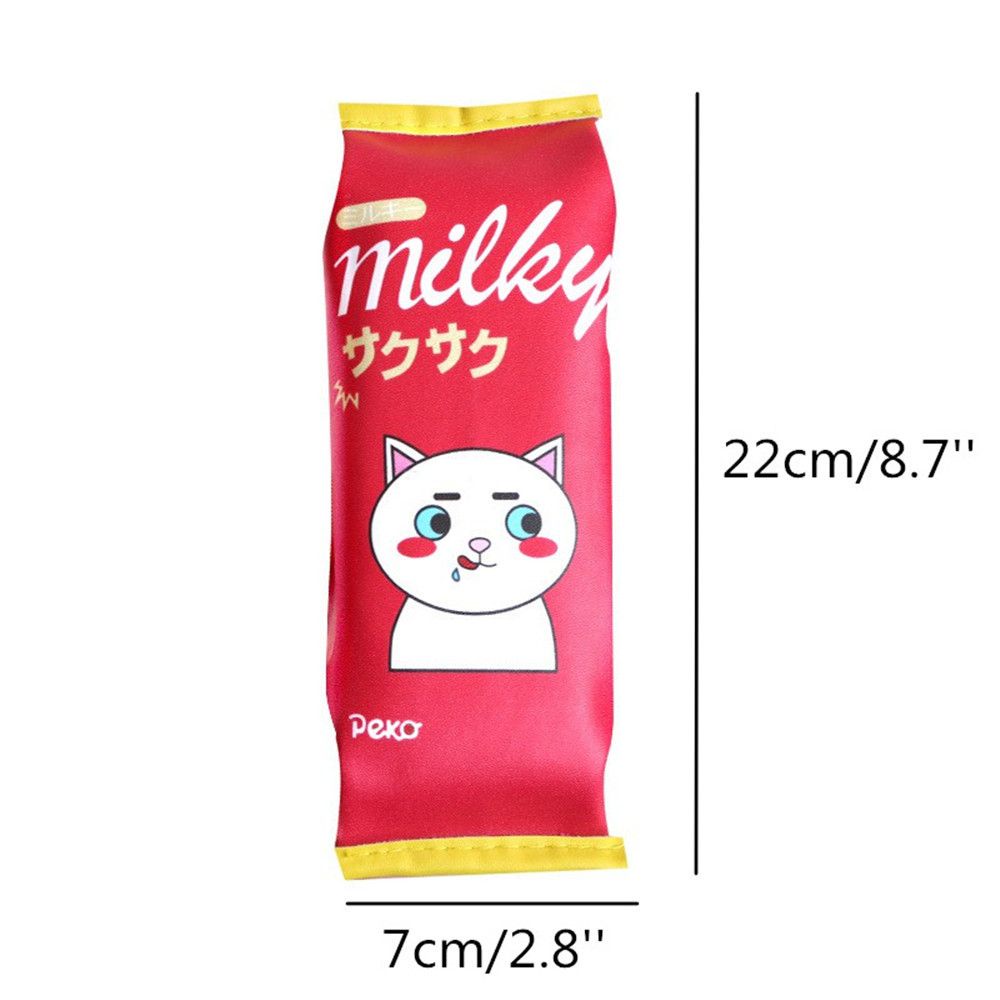 Túi đựng bút hình hộp sữa in hoạt hình chống nước sức chứa lớn kiểu Hàn Quốc cho học sinh