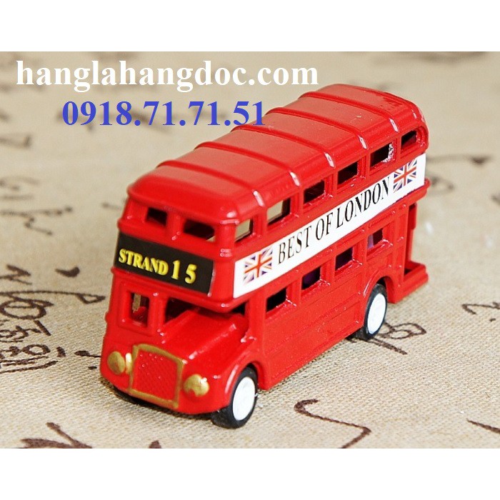 Xe bus 2 tầng biểu tượng độc đáo của London, siêu nhỏ (5x3x9cm)