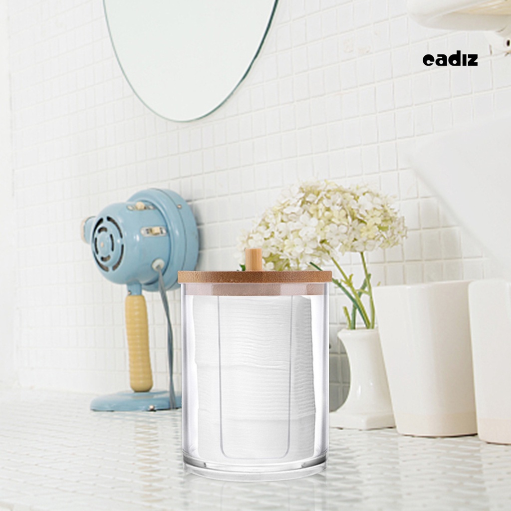 [Hàng mới về] Hộp đựng bông tẩy trang trong suốt thiết kế đơn giản đa năng tiện dụng cho gia đình