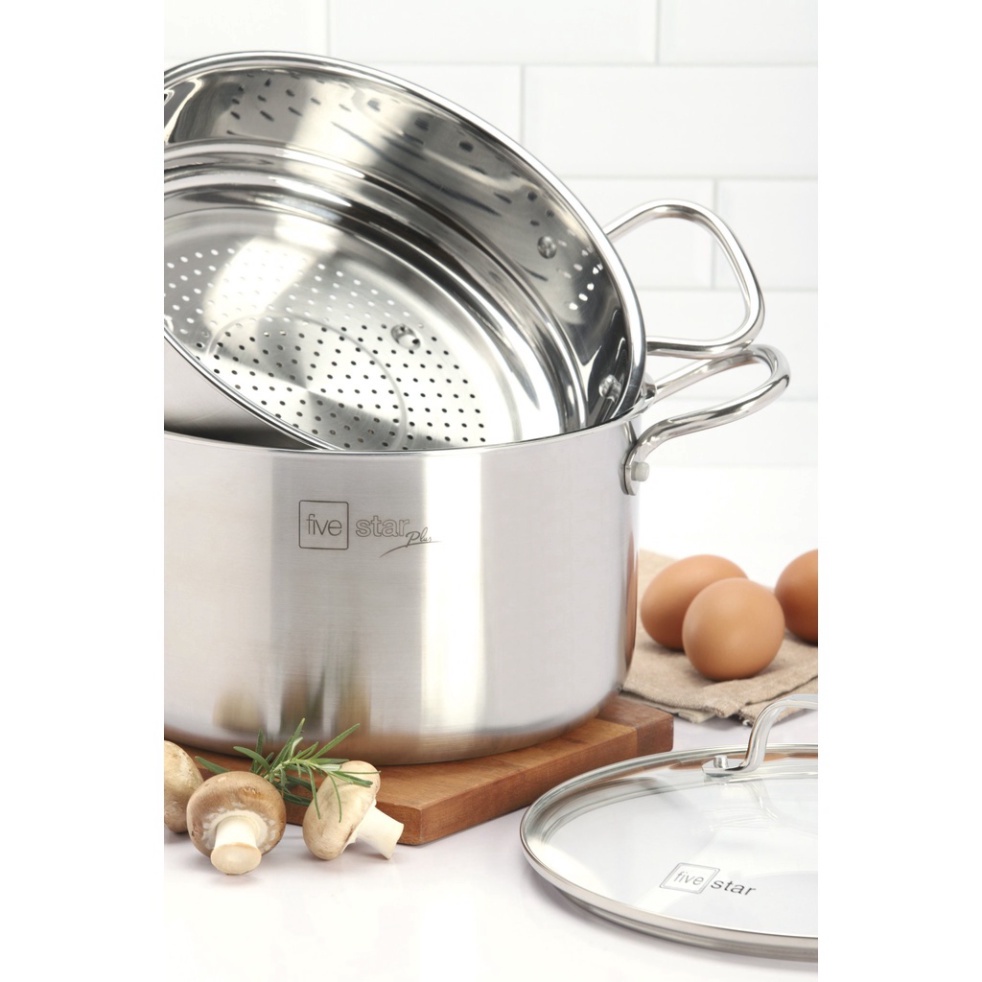 Bộ nồi chảo chống dính 3 lớp đáy liền Inox 304 Fivestar Plus FPB5006  bảo hành 1 năm