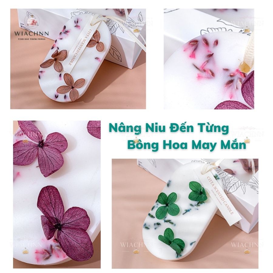 Sáp Thơm Hoa Khô Cỏ 4 Lá May Mắn Giáng Sinh Treo Tủ Quần Áo Phòng Bàn Làm Việc Làm Quà Tặng ST4T