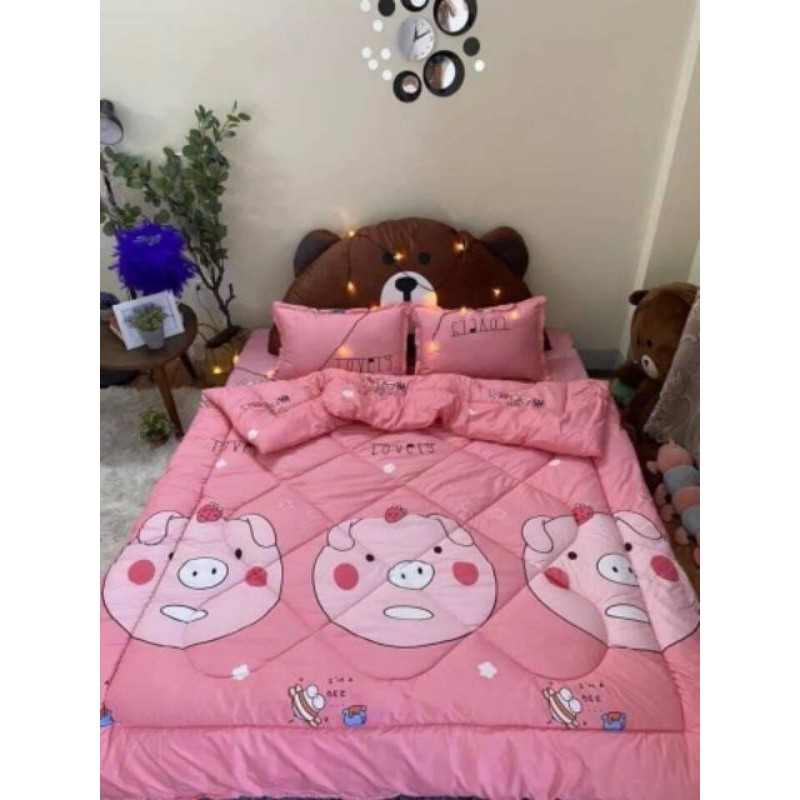 [GIÁ HỦY DIỆT]Trọn  Bộ Chăn Phao 5 Món Ga Gối Poly loại 1 Chăn Bông Như Hình [Loại Bông Dày] ( được chọn mẫu) | BigBuy360 - bigbuy360.vn