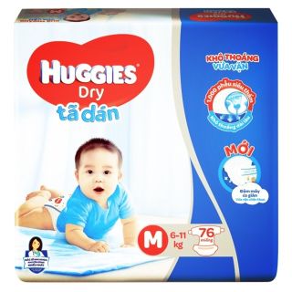 Tã dán huggies các size m76/l68/xl62/xxl56