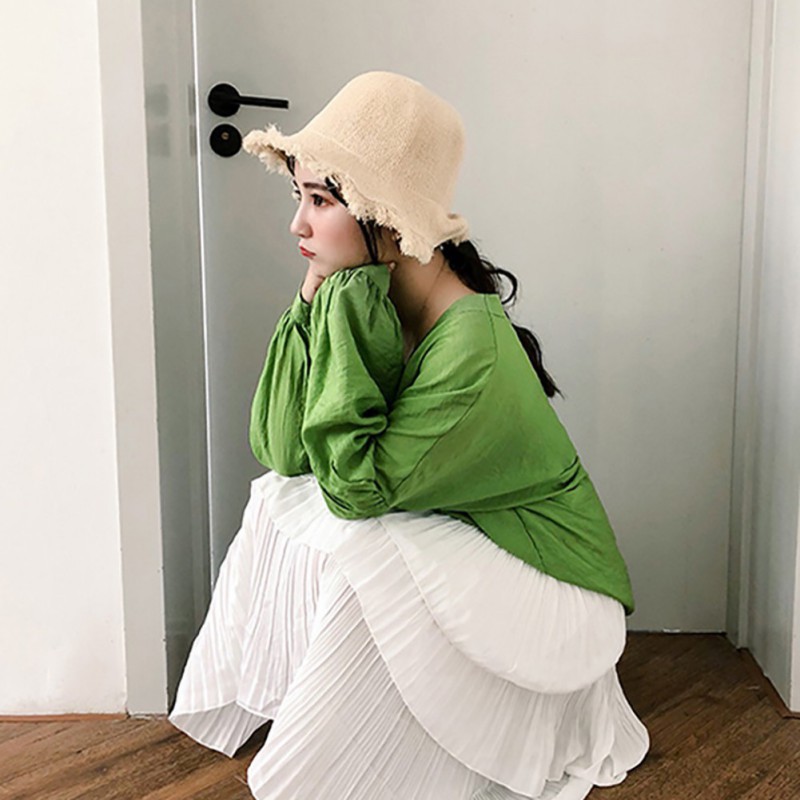 Mũ rơm rộng vành chống nắng