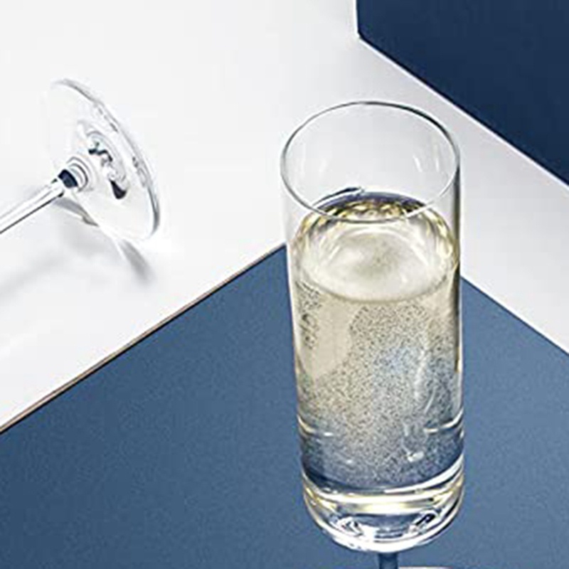 Set 4 Kính Sáo Sâm Panh Viền Vuông Cao Cấp Gồm 6 Nút