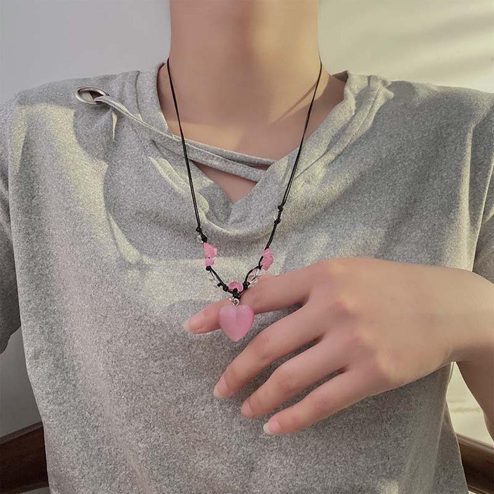 Dây Chuyền Mặt Trái Tim Phong Cách Hàn Quốc Thanh Lịch