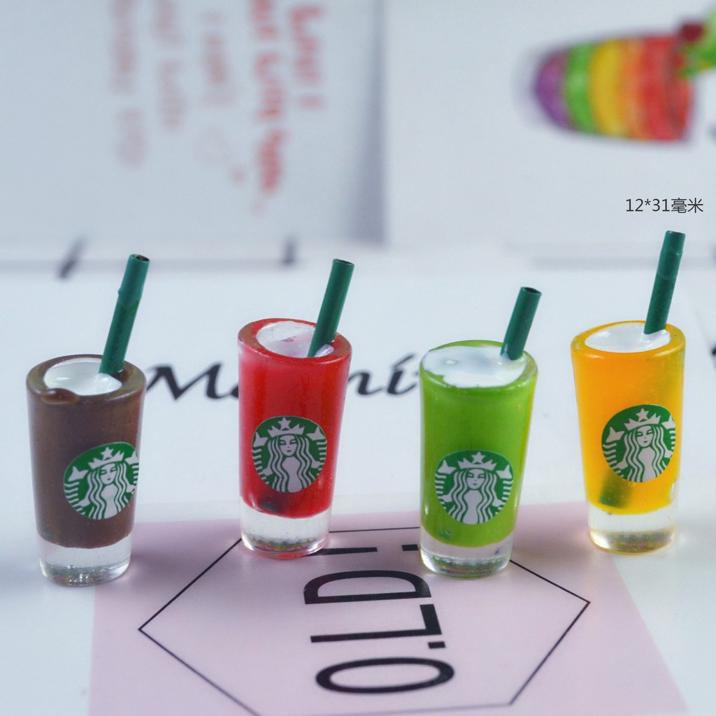 [Mã TOYDEC hoàn 20K xu đơn 50K] Charm mô hình 01 ly Sinh Tố StarBucks Slime