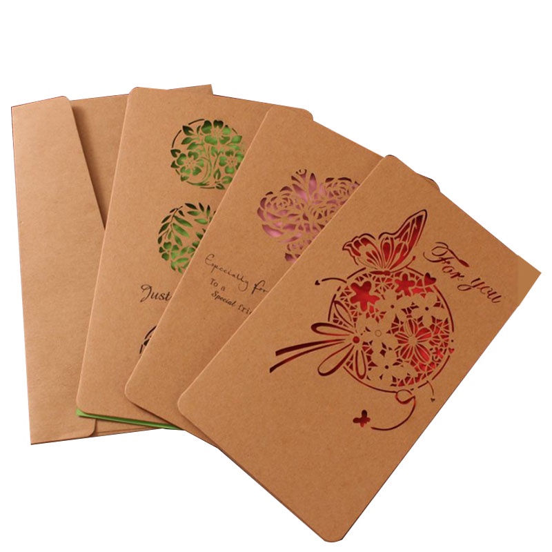 1 Thiệp Giáng Sinh Bằng Giấy kraft Phong Cách Vintage Thẻ