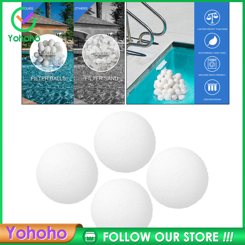 [Yohoho]Fiber Pool Filter Ball, Reusable Sand Filter Cartridges Replacement for Swimming Pool Filter Pump and Aquarium