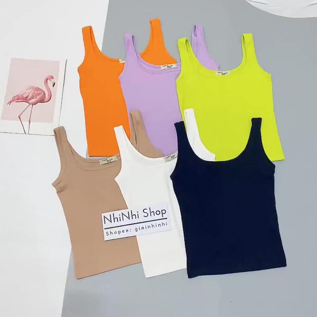 Áo thun ba lỗ hai dây nhỏ tôn dáng croptop, Áo ba lỗ dáng ôm form ngắn CS0908 - NhiNhi Shop | BigBuy360 - bigbuy360.vn