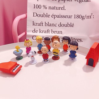 Set 12 Mô Hình Đồ Chơi Nhân Vật Hoạt Hình Nhật Bản Snoopy