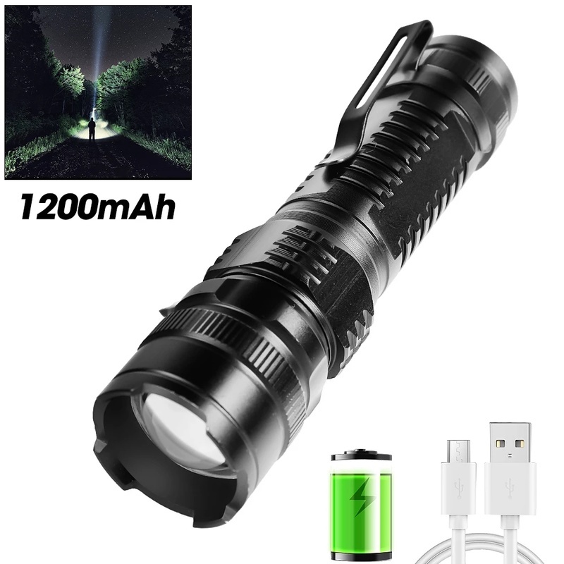 Đèn Pin Chống Nước Siêu Sáng 3/8W Có Thể Sạc Lại Tiện Dụng