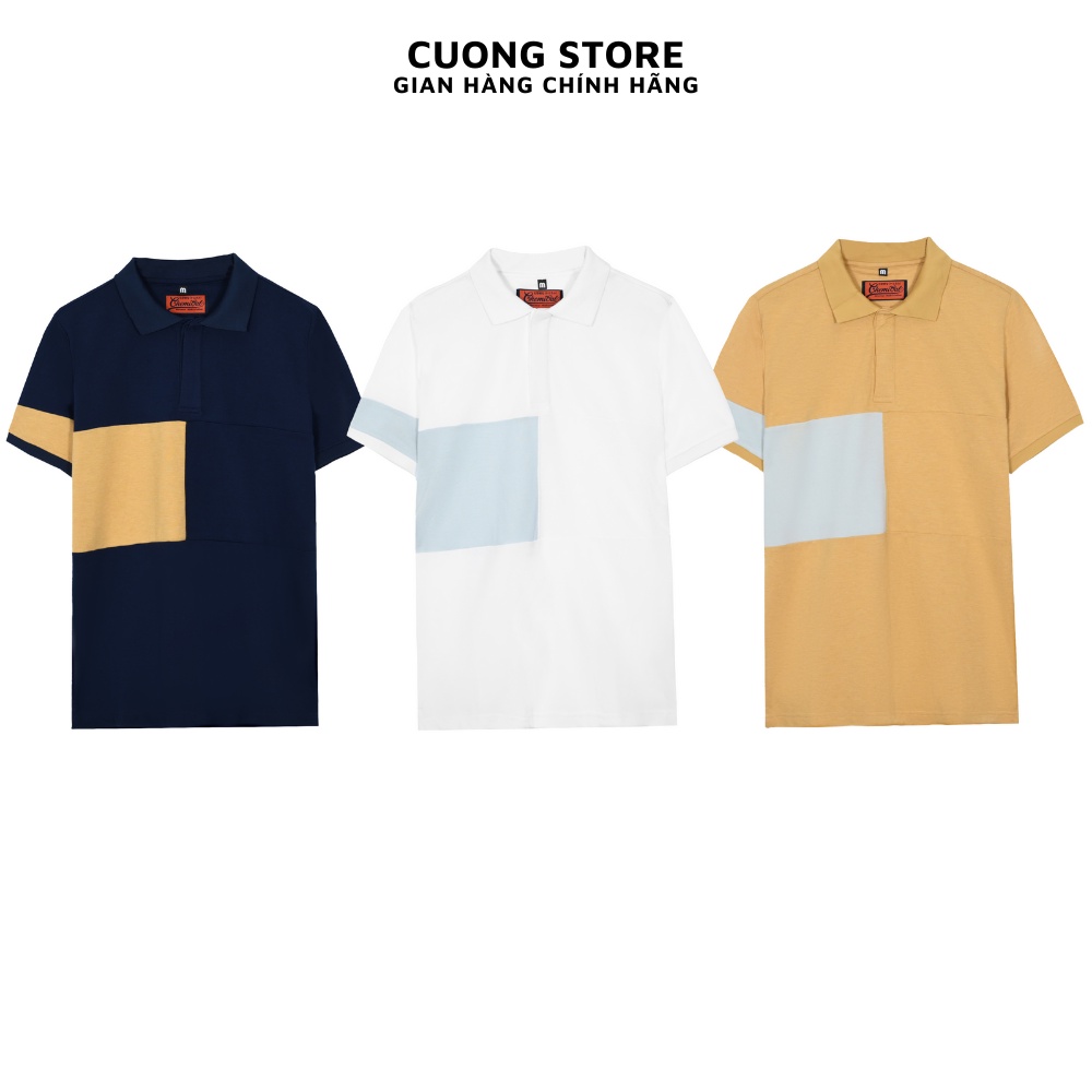 Áo Polo nam phối màu CHEMICAL 2103017 chất cotton cao cấp, dày dặn, chuẩn form - CUONG STORE