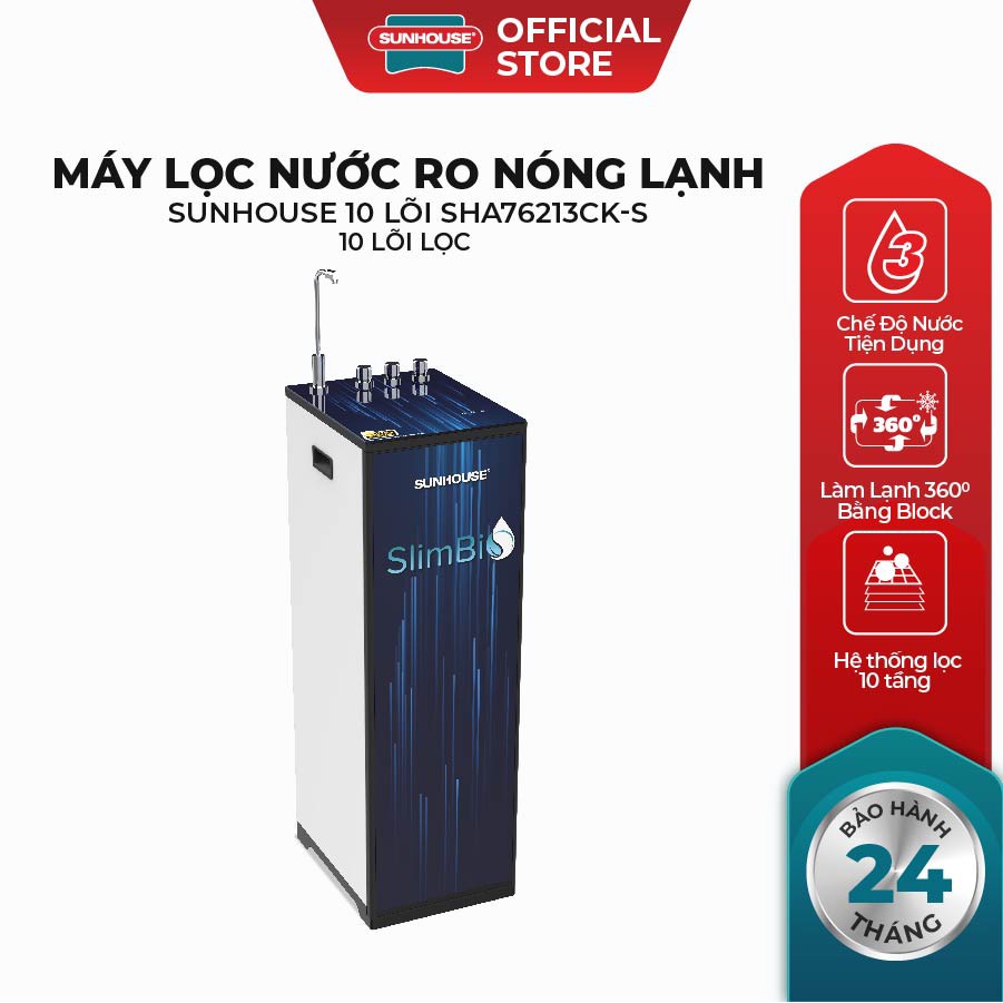 [Mã ELMALL1TR giảm 5% đơn 3TR] Máy lọc nước R.O 10 lõi Sunhouse SHA76213CK